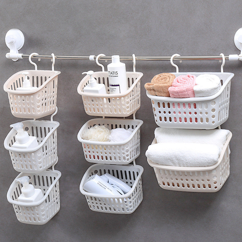 Wall Hanging Plastic Storage Basket | Kitchen & Bath Use