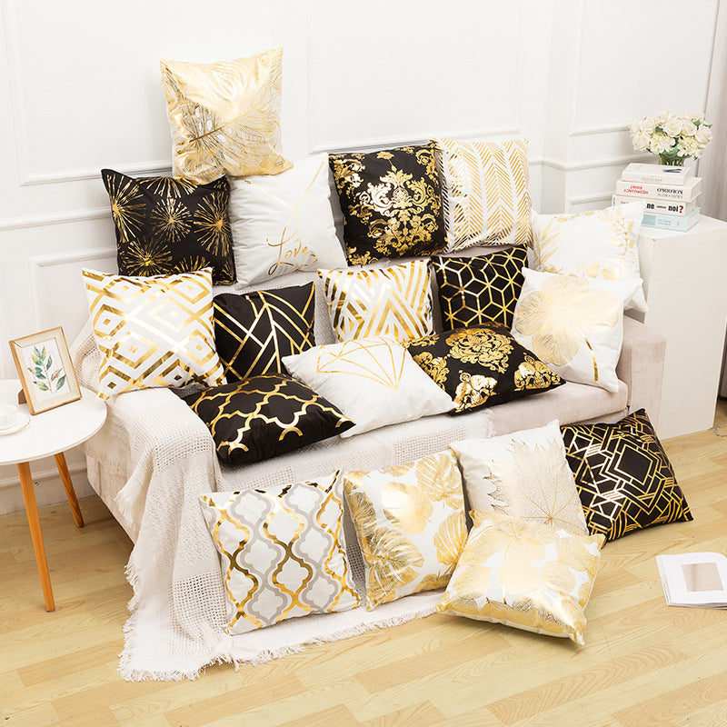 2024 Bronzing Pillow Case – European Style Sofa Cushion