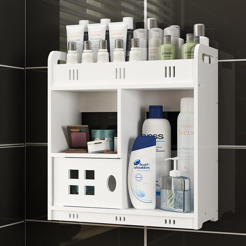 Punch-Free Bathroom Wall Cabinet – Suction Mount