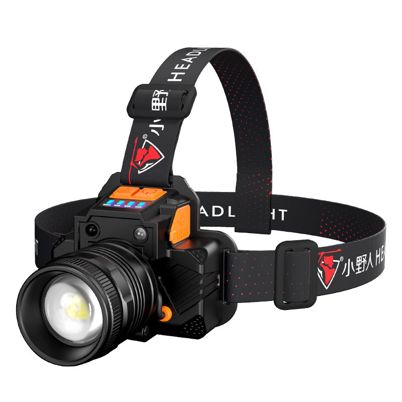 Smart USB Rechargeable Headlamp – Strong Light Sensor Head-Mounted LED for Night Fishing, Mining & Outdoor Emergency Use