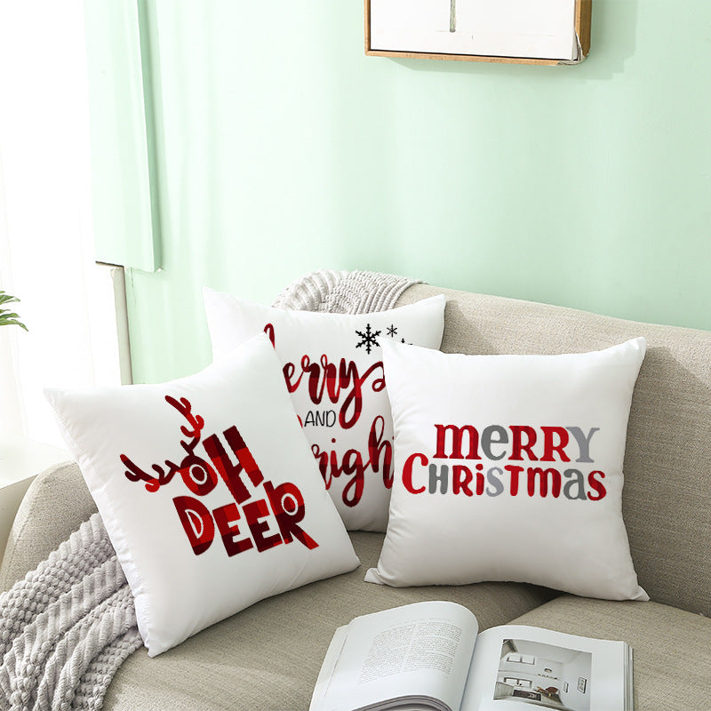 2024 Cartoon Christmas Pillowcase – Home & Office Cushion