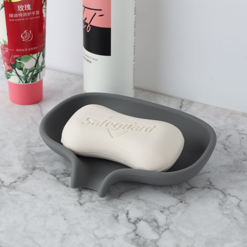 Silicone Drain Soap Box with Anti-Slip Base