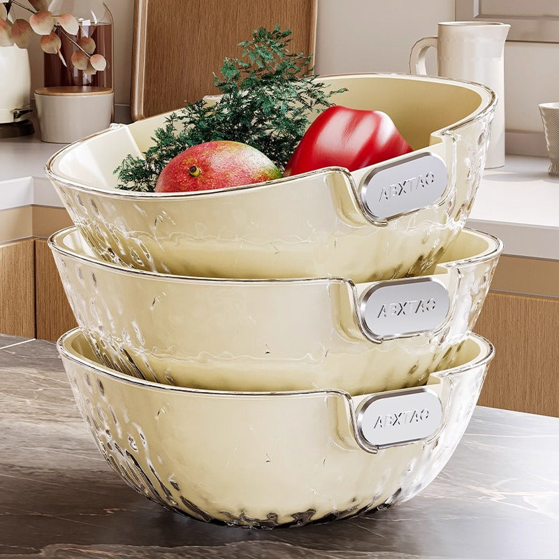 Vegetable Washing Basin Drain Basket Food Grade Kitchen Strainer