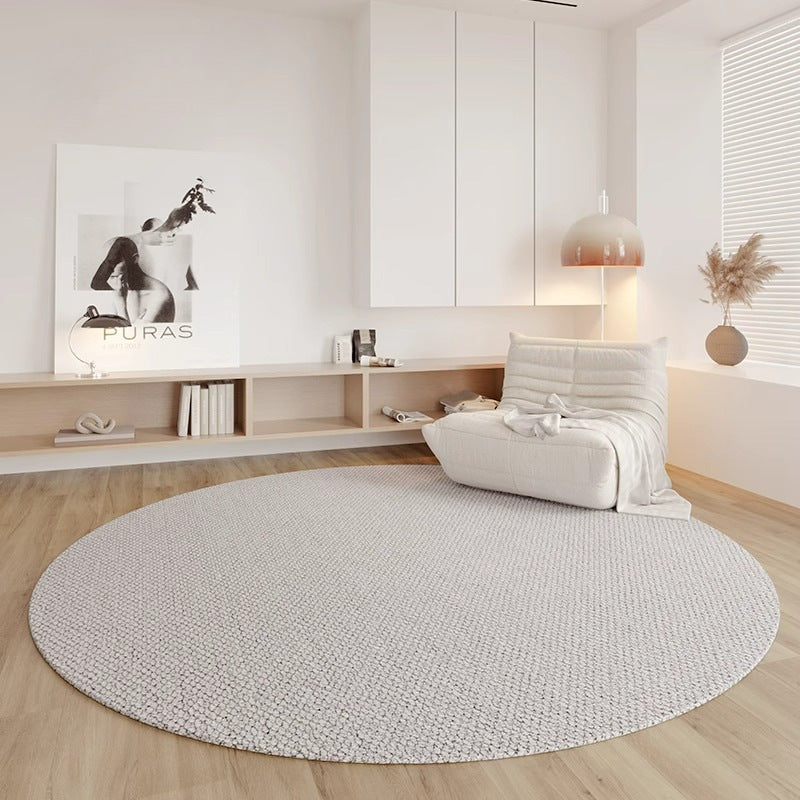 Round NZ Wool Carpet Light Luxury Solid Color 2026