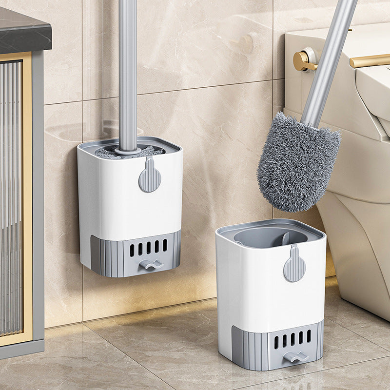 Wall Mounted Toilet Brush No Dead Corners Draining Cleaner