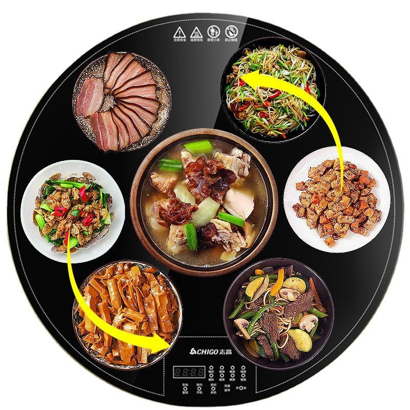 Chigo Warm Chopping Board Heating Rotatable Table Dining Mat