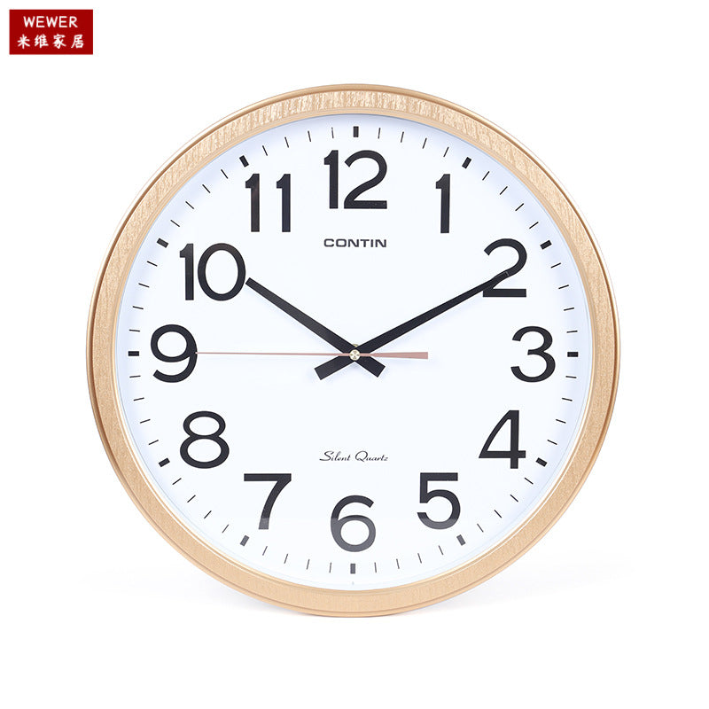 Cintin Mi Wei CONTIN Round Wall Clock Large Font Mahogany Chinese A – Home ...