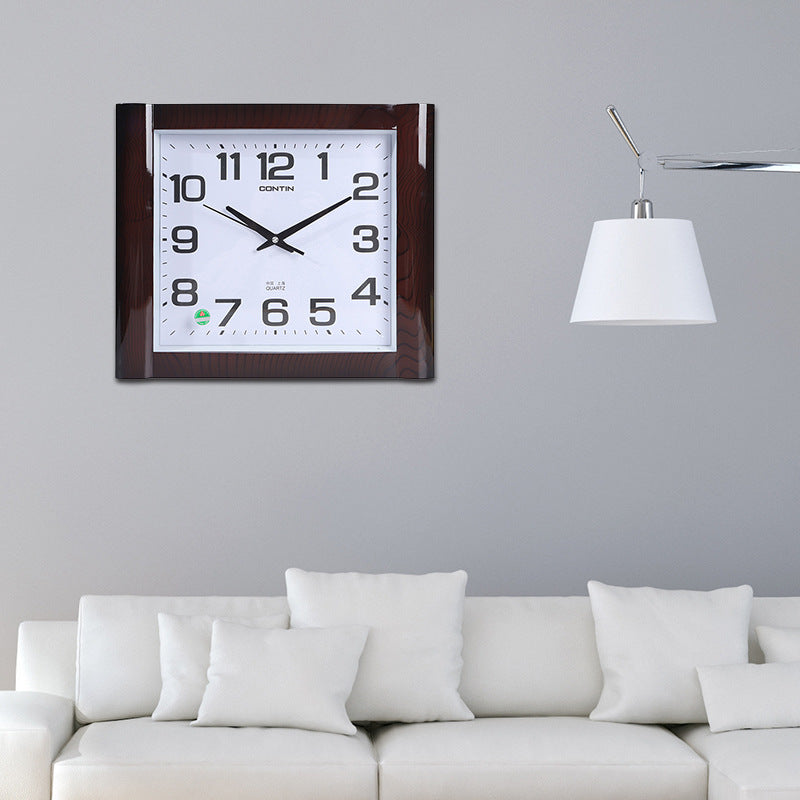 Simple Elegant Square Electronic Wall Clock Silent Living Room Clock