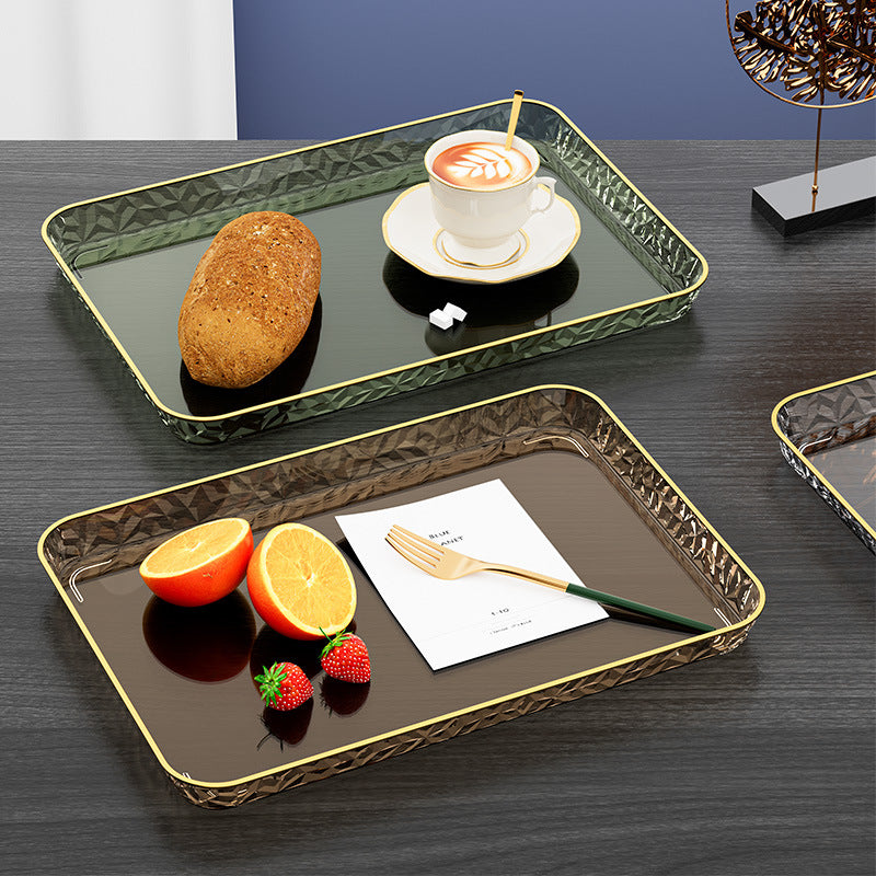 Water Cup Tray Rectangular Tea Tray Living Room Fruit Tray