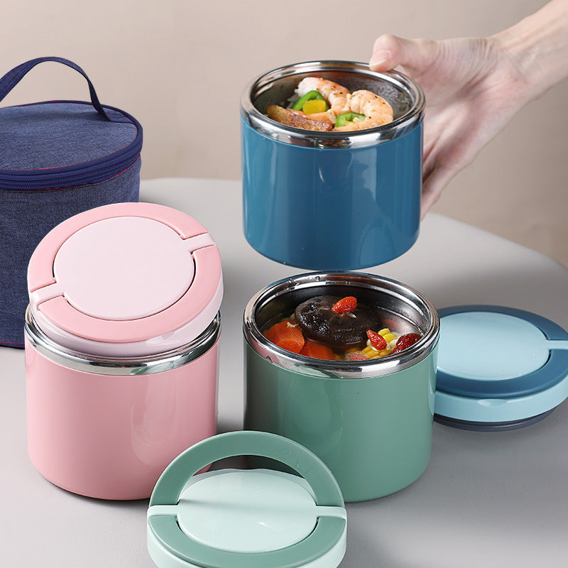 304 Stainless Steel Insulated Lunch Box Large Capacity Portable