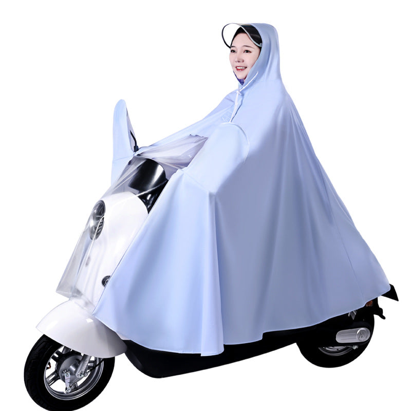 Premium PVC EV Raincoat: Transparent Dashboard Edition