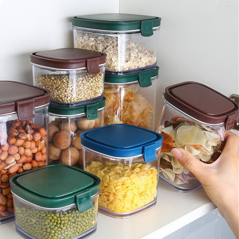 Transparent Grain Sealed Storage Jar Kitchen Snack Preservation Box