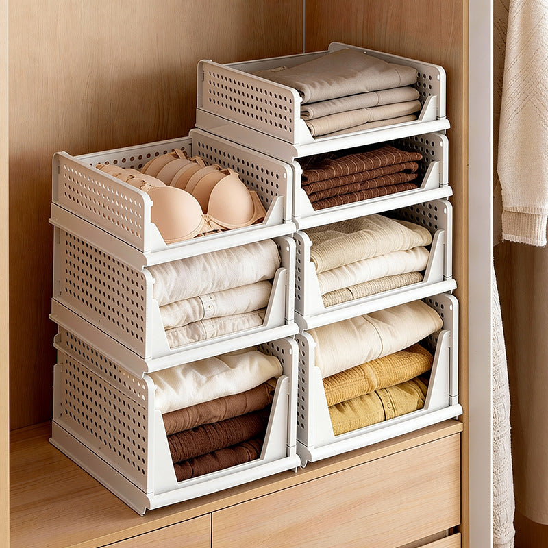 Wardrobe Layered Drawer Clothing Storage Rack Organizer Box