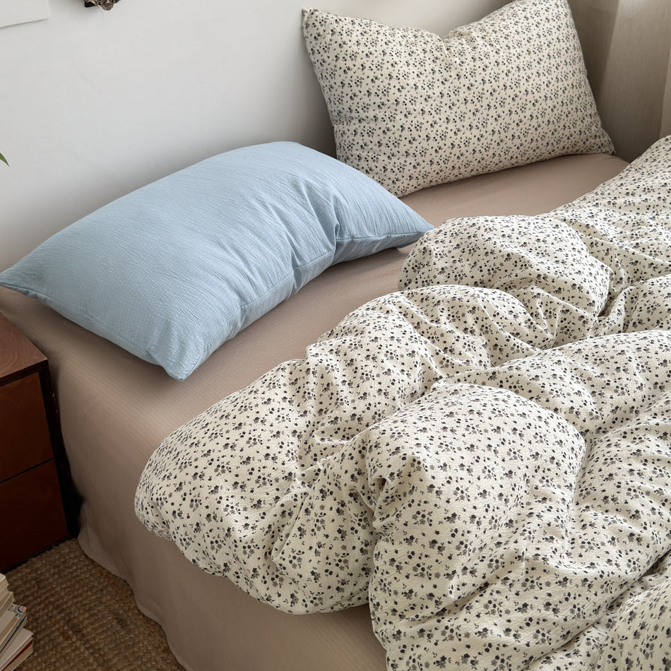 2026 Retro Washed Cotton Artistic Bedding & Fitted Sheet Set