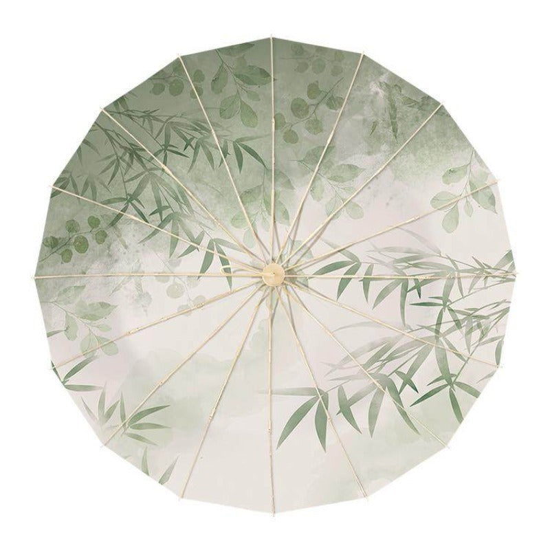 16-Bone Color Glue Light Luxury Extra-Large Double Sun & Rain Umbrella