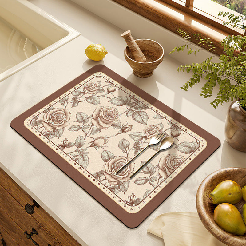 Vintage Diatom Mud Kitchen Drying Mat