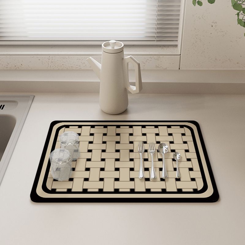 Cream Style Soft Diatom Mud Kitchen & Bar Mat