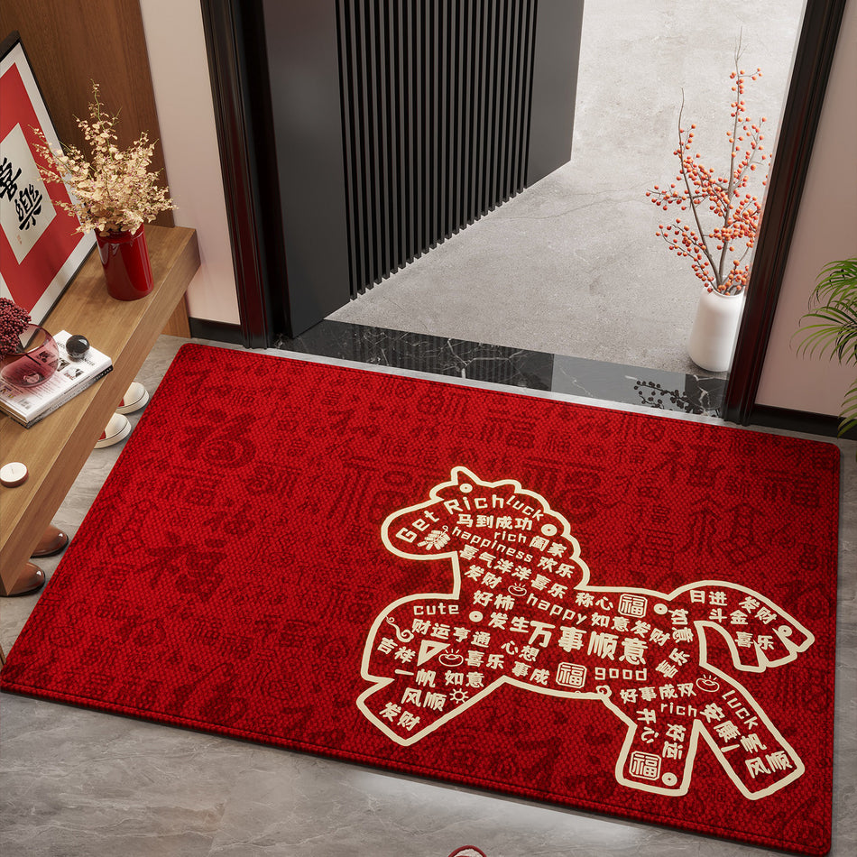 "Grand Success" Horse Red Entrance Mat
