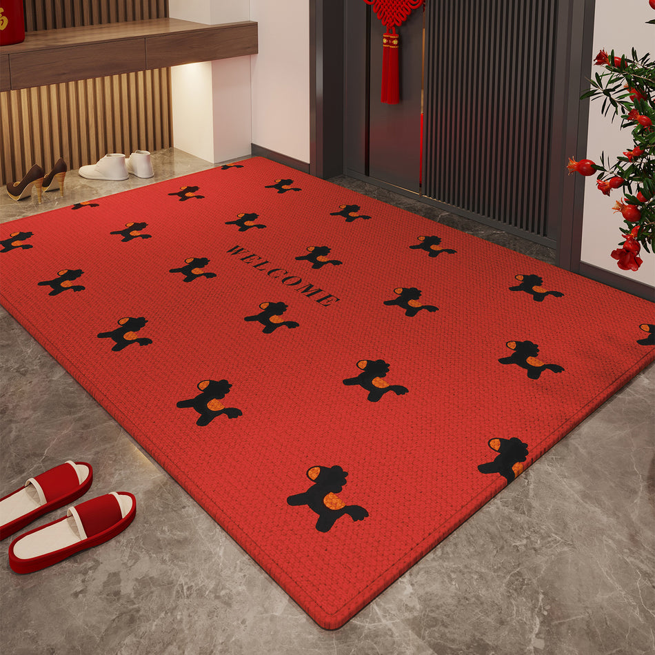 "Galloping Prosperity" Year of the Horse Entrance Mat