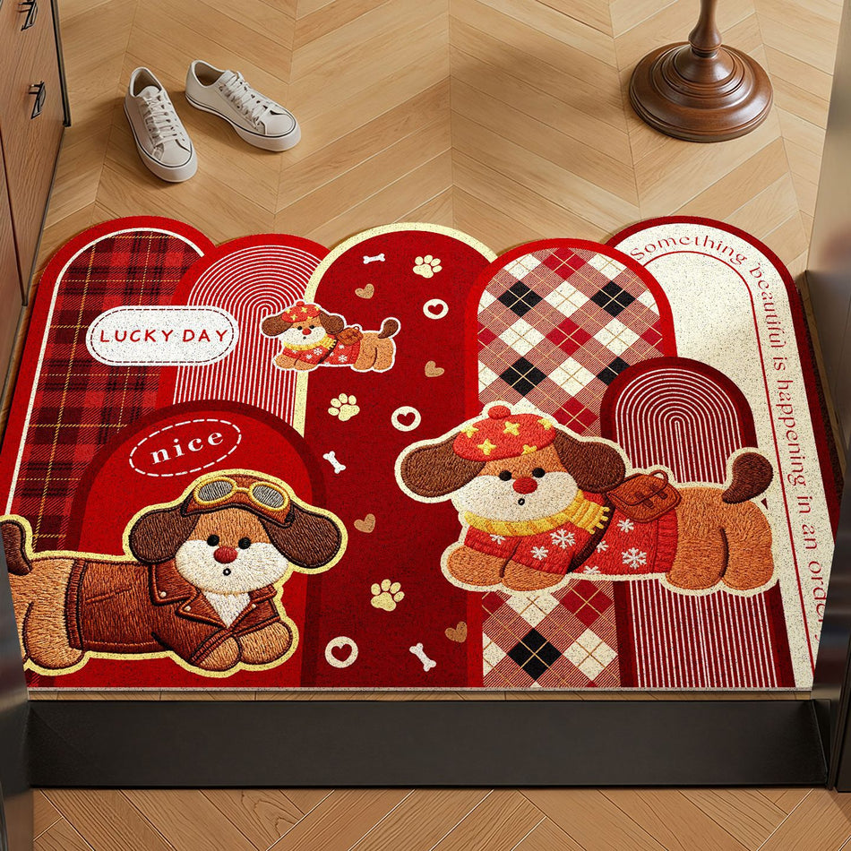 "Special-Shaped" Festive Silk Circle Entrance Mat