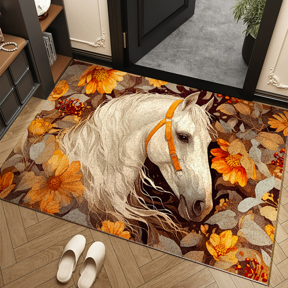 "Retro White Horse" Elite Entrance Mat