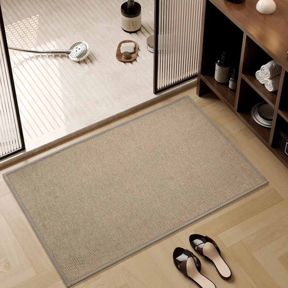 "Pure Organic" Linen-Like Woven Bathroom Mat