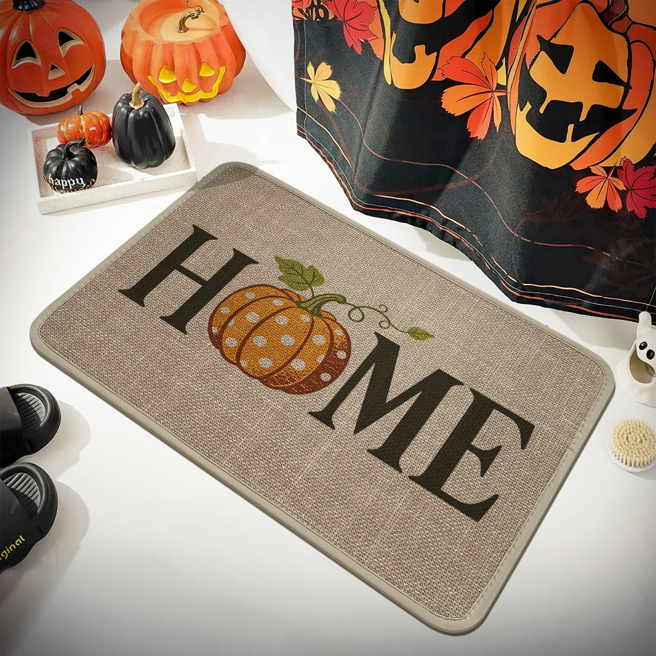 "Rustic-Gothic" Halloween Linen-Texture Mat