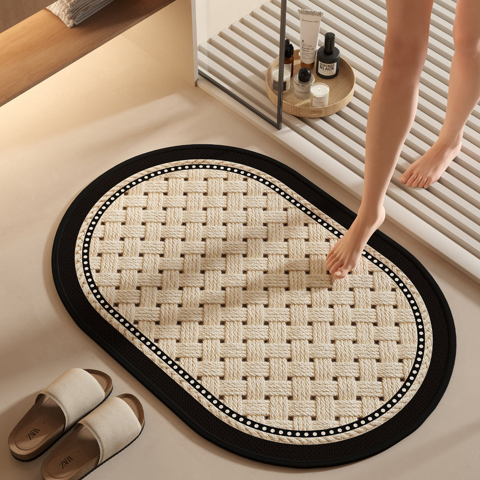 "Zen-Wabi" Oval Linen-Texture Series
