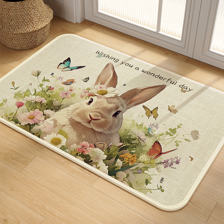 "Lunar Guardian" Series: Cartoon Rabbit Soft Diatomite Mat