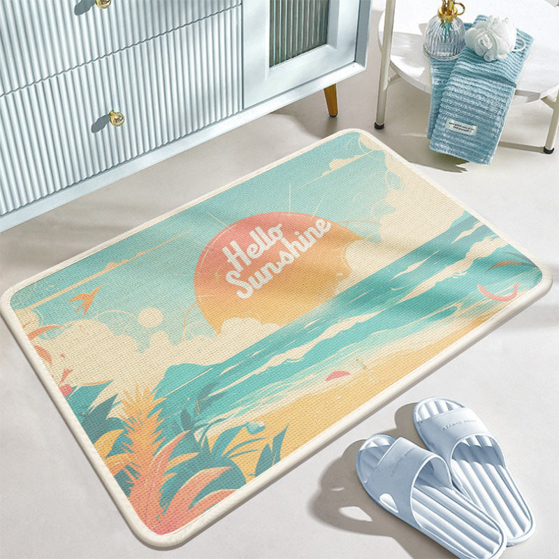 "Playful Boutique" Series: Fun Cartoon Imitation Linen Mat