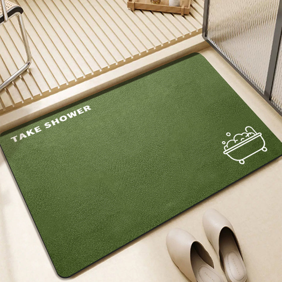 "Emerald Minimal" Series: Cross-Border Soft Diatomite Mat