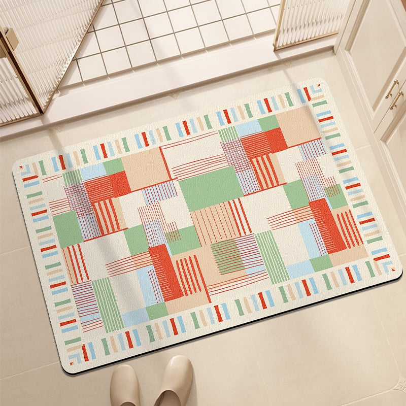 "Cloud-Step" Series: Upholstered Soft Diatomite Mat
