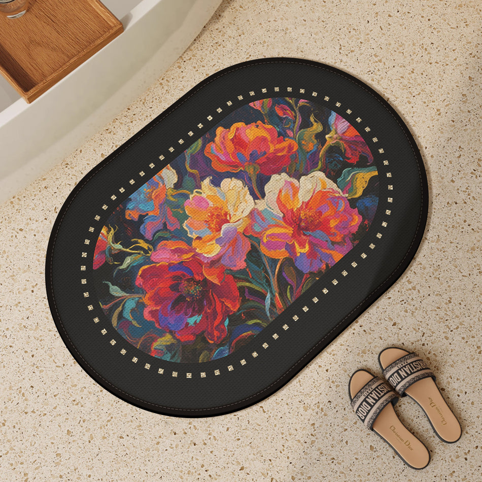 "Artisan Oval" Series: Elite Soft Diatomite Floor Mat