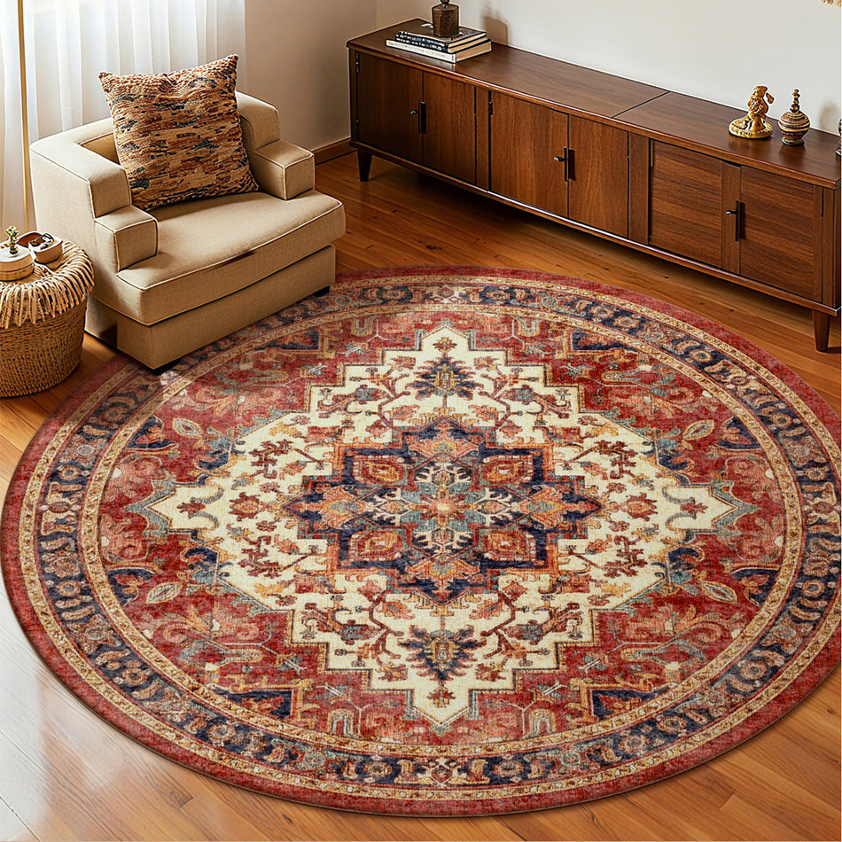 "Imperial Modern" Series: New Chinese Retro Round Mat