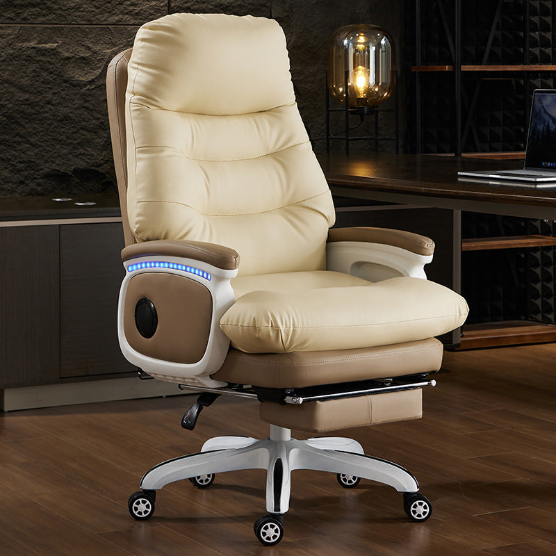 Executive Leather Boss Chair - Comfortable Reclining Seat