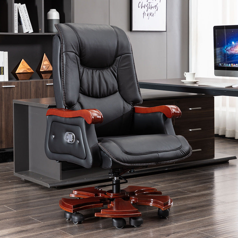 Presidential Cowhide Executive Chair - Premium Reclining Business Boss Chair