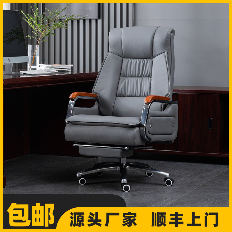 The Director’s Heritage – Premium Cowhide Leather Boss Chair | High-End Business Executive Seat