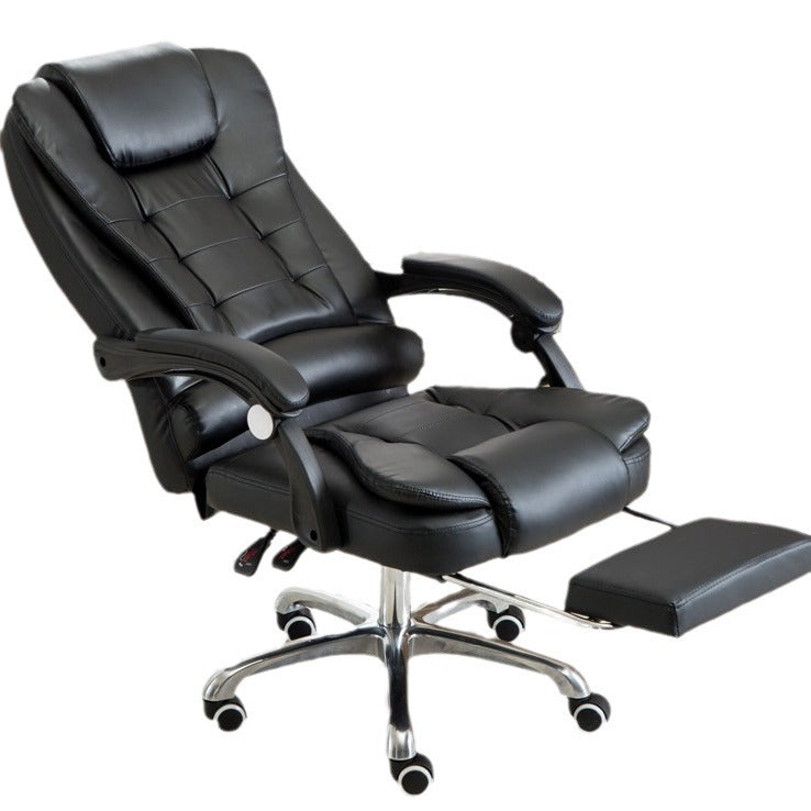 The Sovereign-X – Ultimate Leather Boss Chair with Massage & Footrest