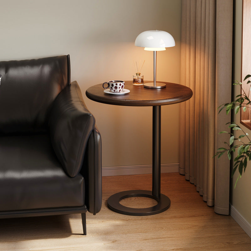 Wooden Round Sofa Side Cabinet Coffee Table