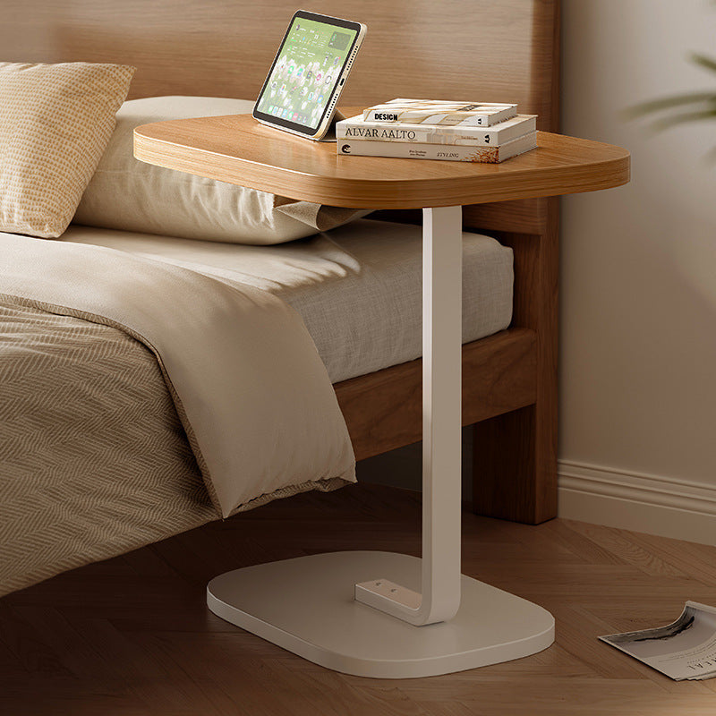 Solid Wood Lift-Top Mobile Bedside Storage Table