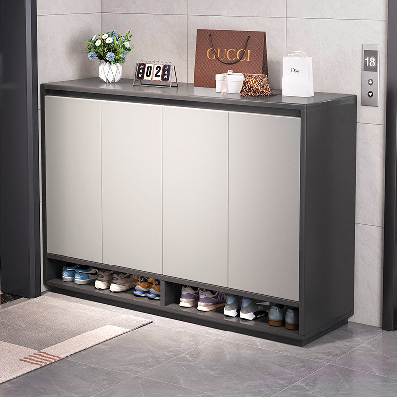 Solid Wood Wall-Adjacent Entryway Shoe Cabinet