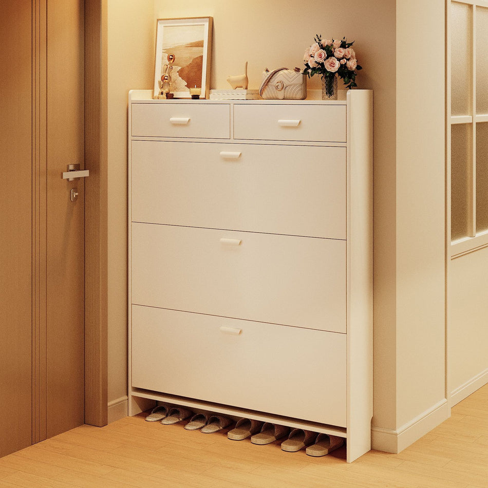 Ultra-Thin Narrow Wall Shoe Cabinet Entryway Storage