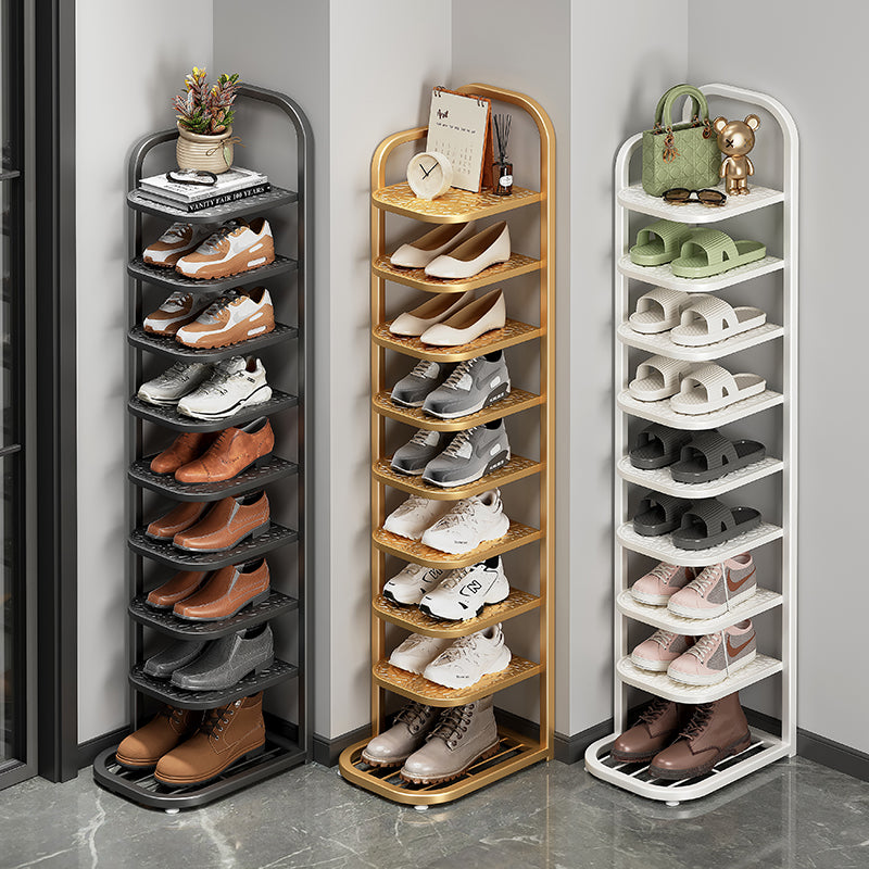 Slim Multi-Layer Folding Entryway Shoe Cabinet Rack