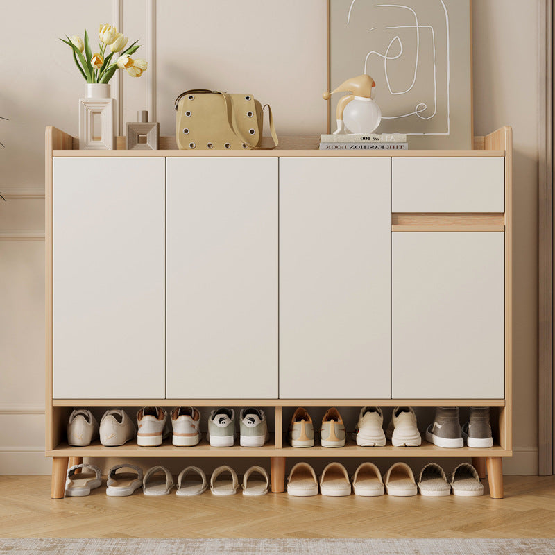 Solid Wood Corridor Entryway Shoe Cabinet Large Capacity