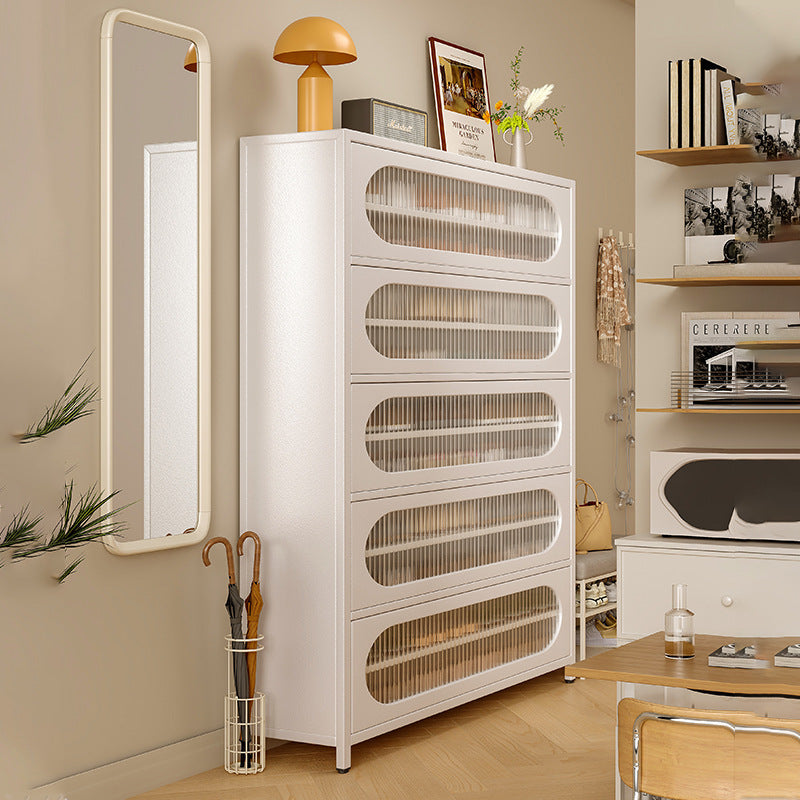 Steel Wall-Side Entryway Shoe Cabinet Storage Rack