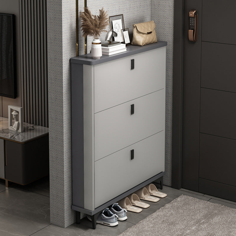 Ultra-Thin Tapered Entryway Shoe Cabinet Storage Rack