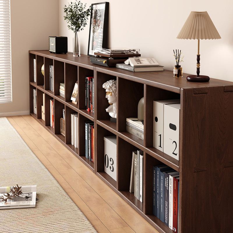 Walnut Solid Wood Modular Floor Bookshelf Cabinet