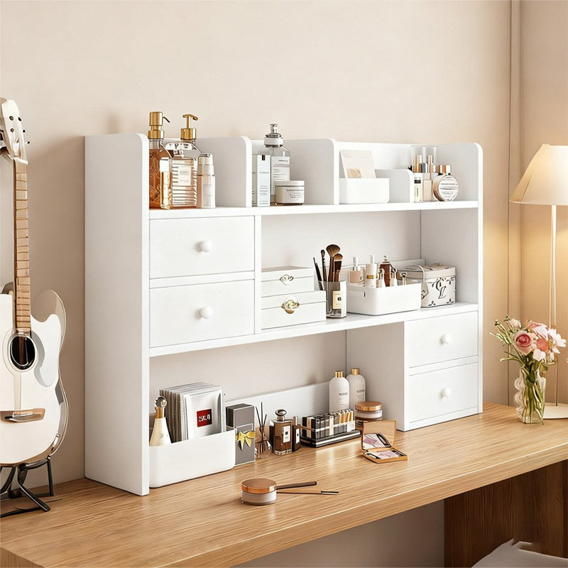Solid Wood Cream-Style Dressing Table Storage Rack