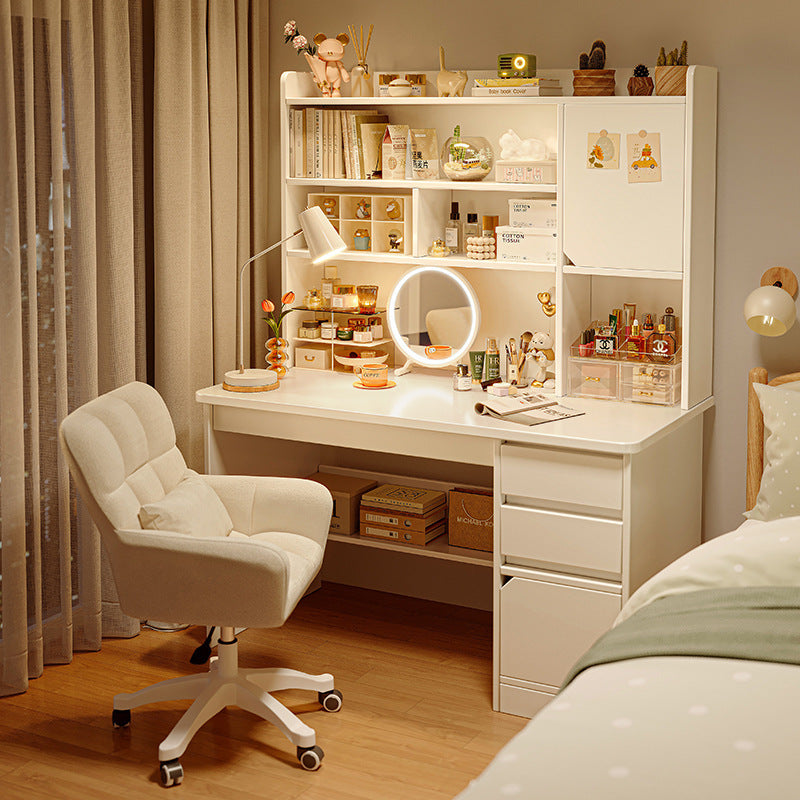 2-in-1 Computer Desk and Dressing Table with Mirror
