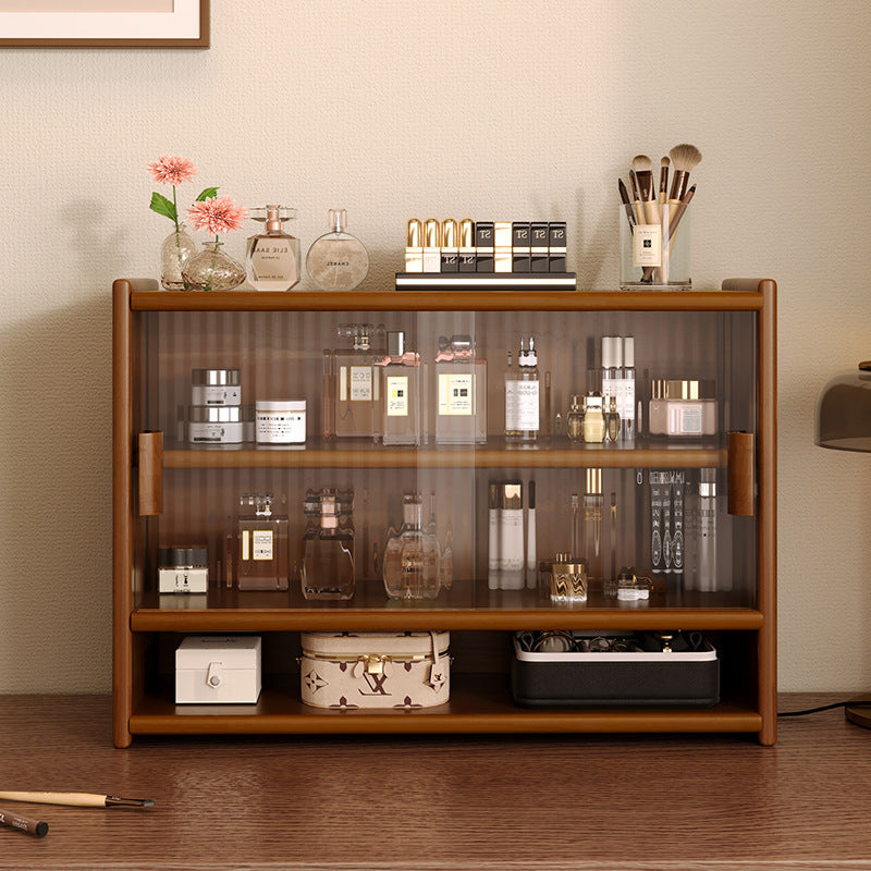 Solid Wood Luxury Cosmetics Storage Display Box